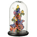J-Line Bell Jar vlinders glas/papier mix groot