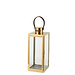 J-Line Lantaarn Vierkant Metaal/Glas Goud