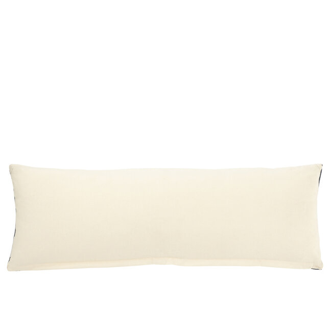 J-Line Kussen Rechthoek Etnische Patronen Katoen Donkerblauw/Wit