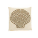 J-Line Kussen Shell Katoen Wit/Beige