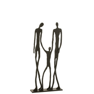 J-Line Figuur Samen Aluminium Zwart