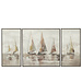 J-Line Set van 3 schilderijen Hog acryl/canvas mix