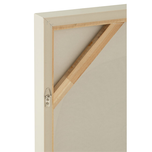 J-Line Schilderij Schelp Acryl/Canvas Wit