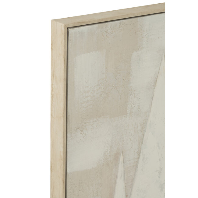 J-Line Schilderij Tog Acryl/Canvas Wit/Bruin