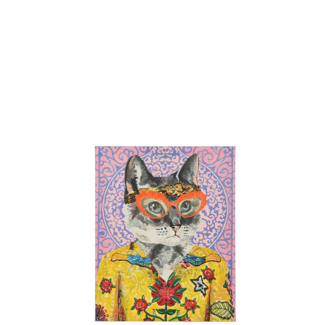 J-Line Wanddecoratie Kat Popart Canvas Mix Klein
