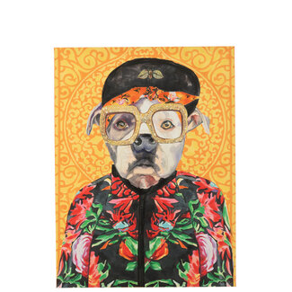 J-Line Wall Deco Dog Popart Canvas Mix Large