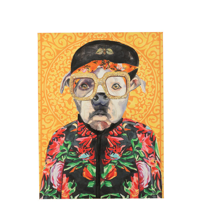 J-Line Wall Deco Dog Popart Canvas Mix Large