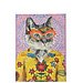 J-Line Wall Deco Cat Popart Canvas Mix Large