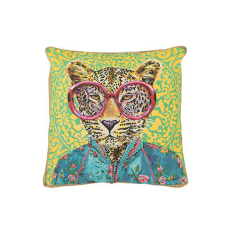 J-Line Pillow Tiger Popart Polyester/Linen Mix