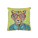 J-Line Pillow Tiger Popart Polyester/Linen Mix