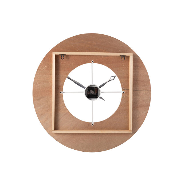 J-Line Klok Sodi Mdf Naturel/Wit