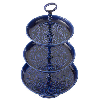 J-Line Taartschaal IJzer Blauw