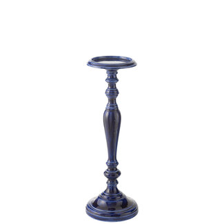 J-Line Kaarsenhouder Kag Aluminium Blauw