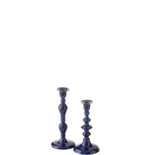 J-Line Kaarsenhouder Pag Aluminium Blauw