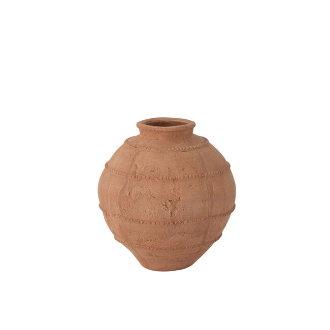 J-Line Vaas Kaia Rond Terracotta