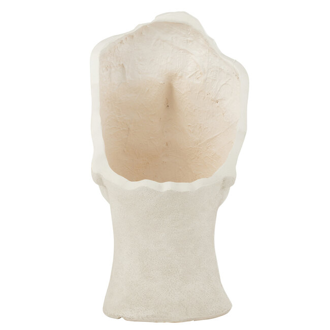 J-Line Bloempot David Clay Wit Groot