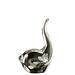J-Line Olifant Glas Transparant/Zwart Groot