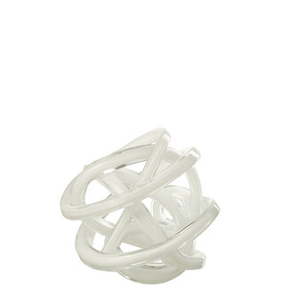 J-Line Papiergewicht Infinity Knot Glas Wit/Transparant J-Line Papiergewicht Infinity Knot Glas Wit/Transparant