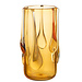 J-Line Vaas Druppelglas Amber Groot