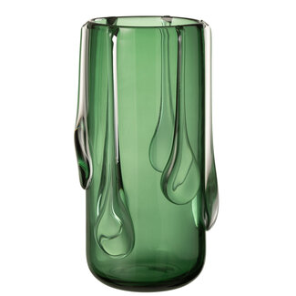 J-Line Vaas Drippy Glas Groen Groot