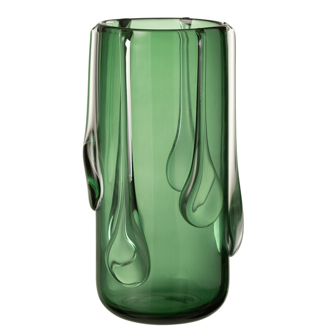 J-Line Vaas Drippy Glas Groen Groot