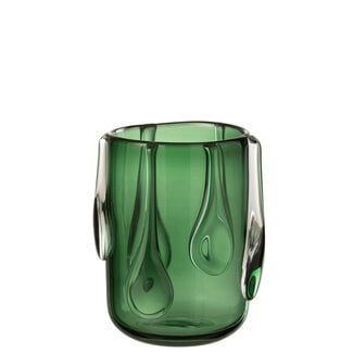 J-Line Vaas Druppelglas Groen Klein
