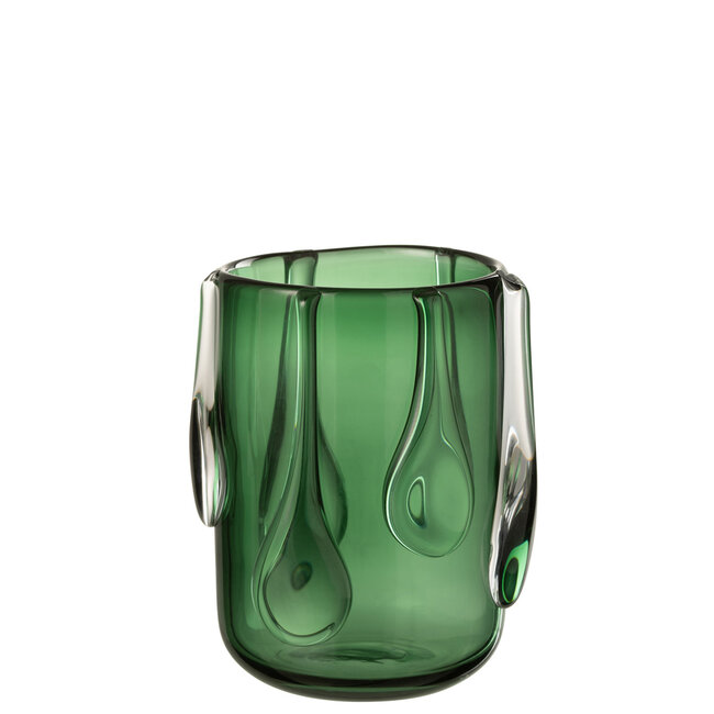 J-Line Vaas Druppelglas Groen Klein