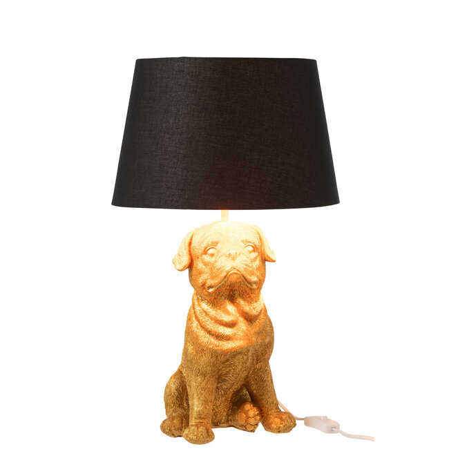 J-Line Lamp Hond Zittend Hars Goud
