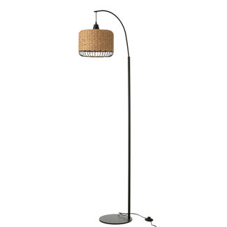 J-Line Staande lamp Lantaarn Metaal Natuurlijk