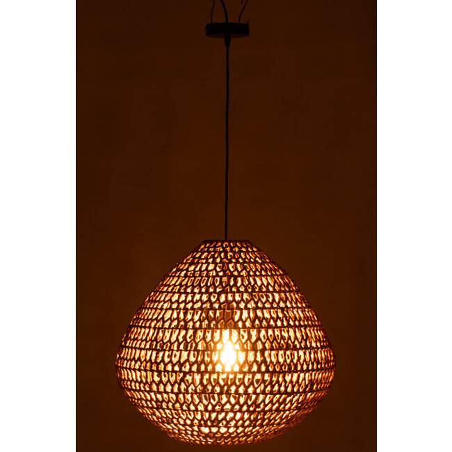 J-Line Plafondlamp Gevlochten Metaal Natuurlijk