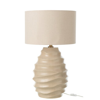 J-Line Tafellamp Keramiek Beige