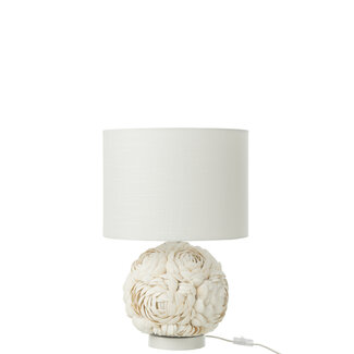 J-Line Tafellamp Golvend Keramiek Wit