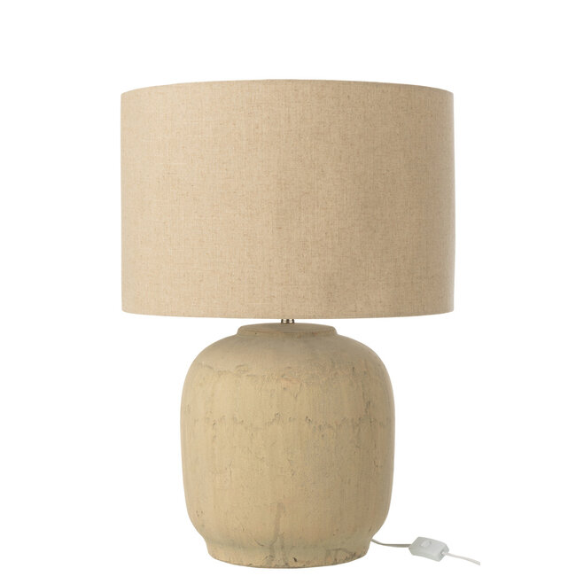 J-Line Tafellamp Mia Terracotta Beige Groot