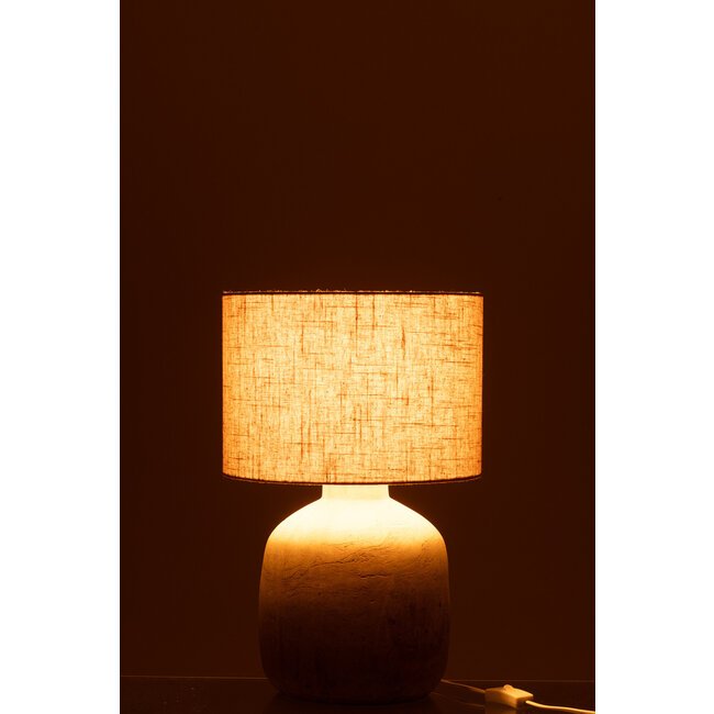 J-Line Tafellamp Mia Terracotta Beige Klein