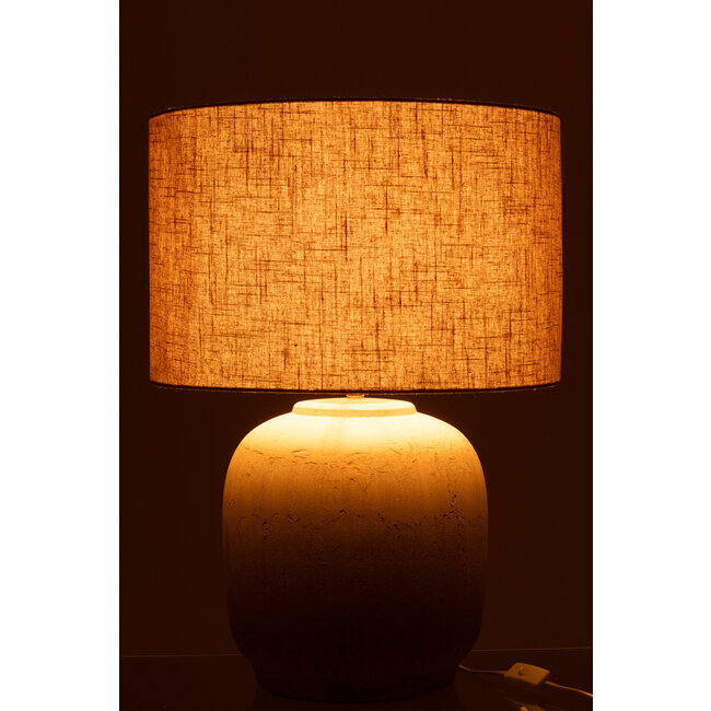 J-Line Tafellamp Mia Terracotta Beige Groot