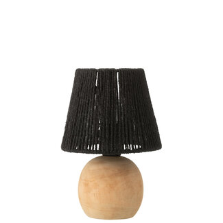 J-Line Tafellamp Led Hout/Metaal Zwart