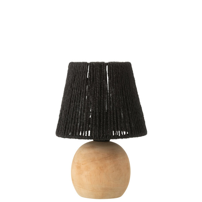 J-Line Tafellamp Led Hout/Metaal Zwart