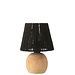 J-Line Tafellamp Led Hout/Metaal Zwart