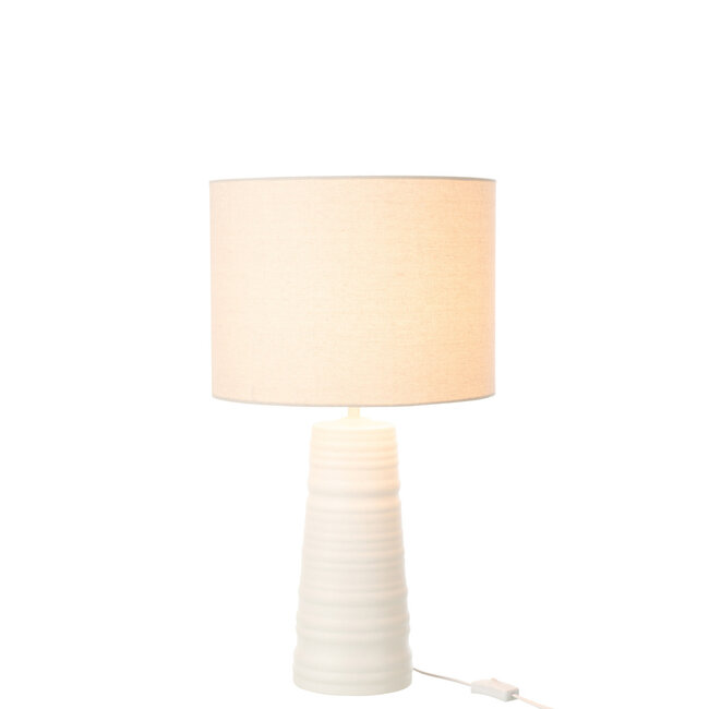 J-Line Tafellamp Keramiek Wit