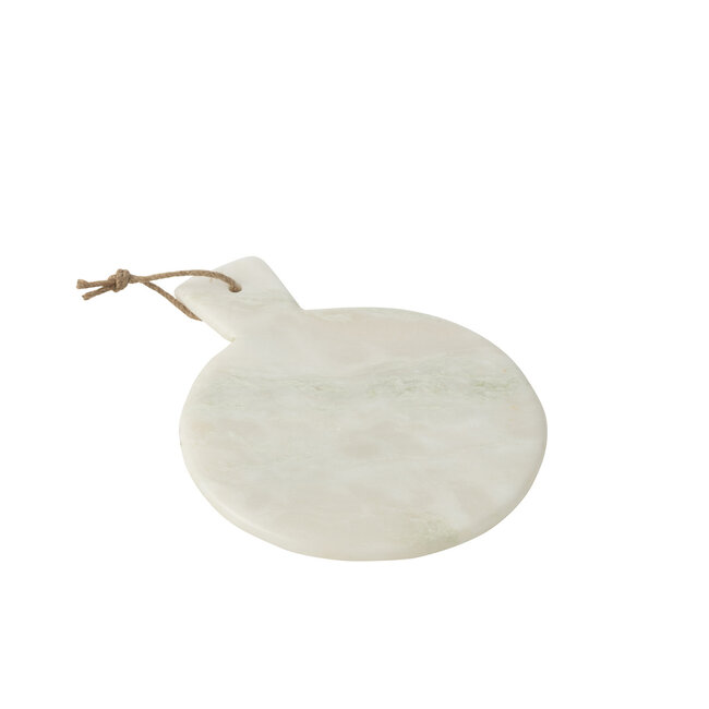 J-Line Kaasplank Rond Marmer Wit Groen