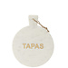J-Line Kaasplank Rond Tapas Marmer Wit