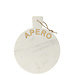 J-Line Kaasplank Rond Apero Marmer Wit
