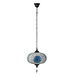 J-Line Haning Lamp Mozaïek Glas/Metaal Blauw Groot