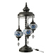 J-Line Tafellamp Mozaïek 3 Lampen Glas/Metaal Blauw