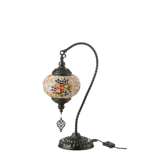 J-Line Tafellamp Mozaïek Hangend Glas/Metaal Oranje