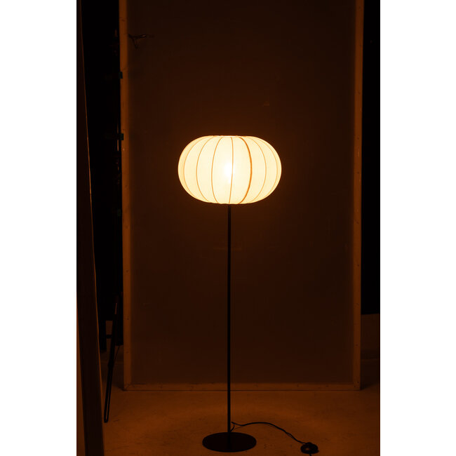 J-Line Staande lamp Lantaarn Metaal/Textiel Wit Klein