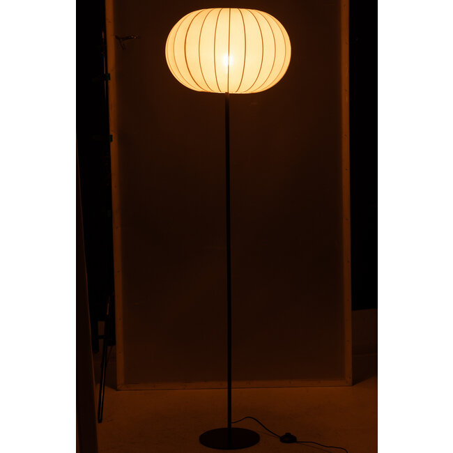 J-Line Staande lamp Lantaarn Metaal/Textiel Wit Groot