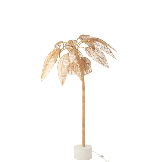 J-Line Staande lamp Kokosnootboom Riet Webbing Natura Klein