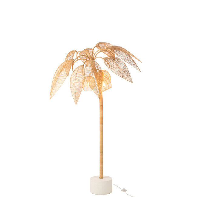 J-Line Staande lamp Kokosnootboom Riet Webbing Natura Klein