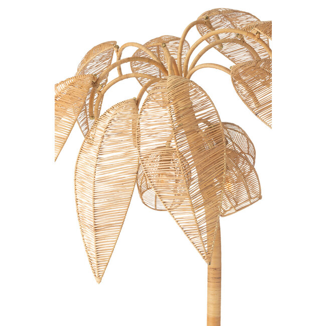 J-Line Staande lamp Kokosnootboom Riet Webbing Natura Klein